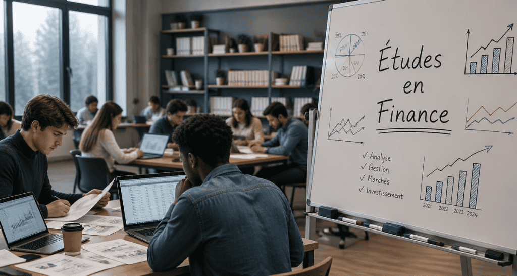 etude en finance étudiants en salle de classe