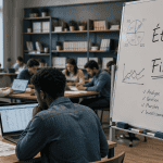 etude en finance étudiants en salle de classe