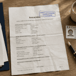 Affaire personnelle commerçant, Kbis et documents sur bureau