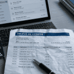 b2b infos relevé bancaire stylo