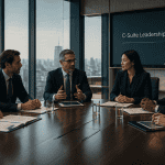 c-level réunion dirigeants salle de conseil