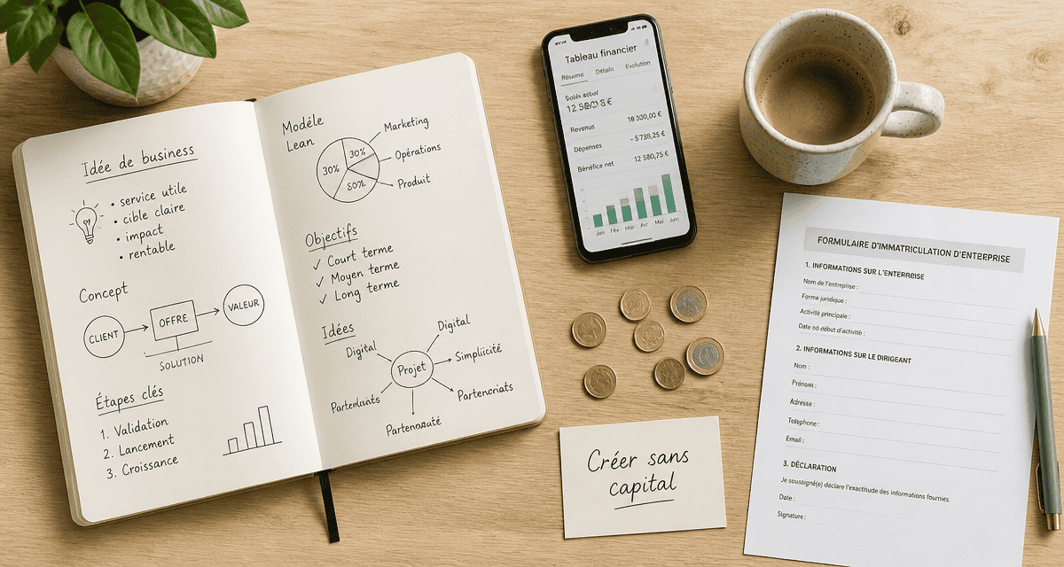 comment monter son entreprise sans argent vue bureau