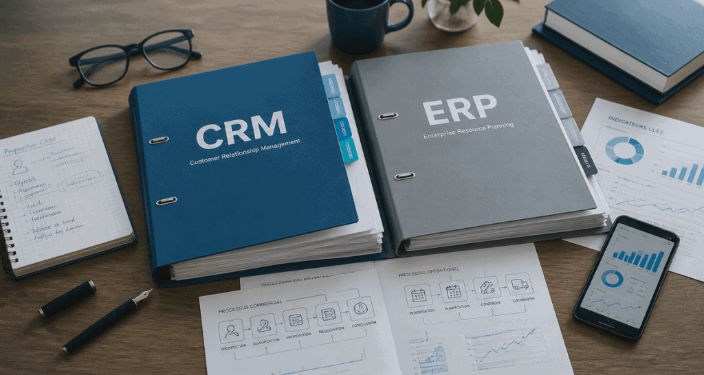 crm versus erp dossiers comparés sur bureau