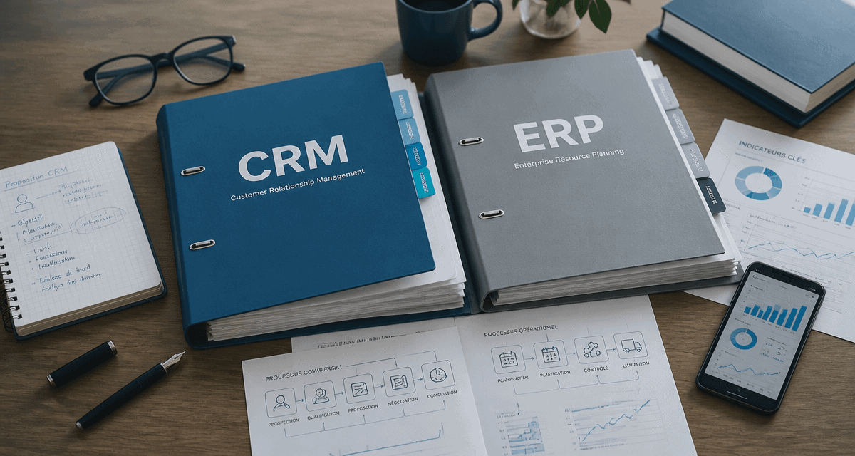 crm versus erp dossiers comparés sur bureau
