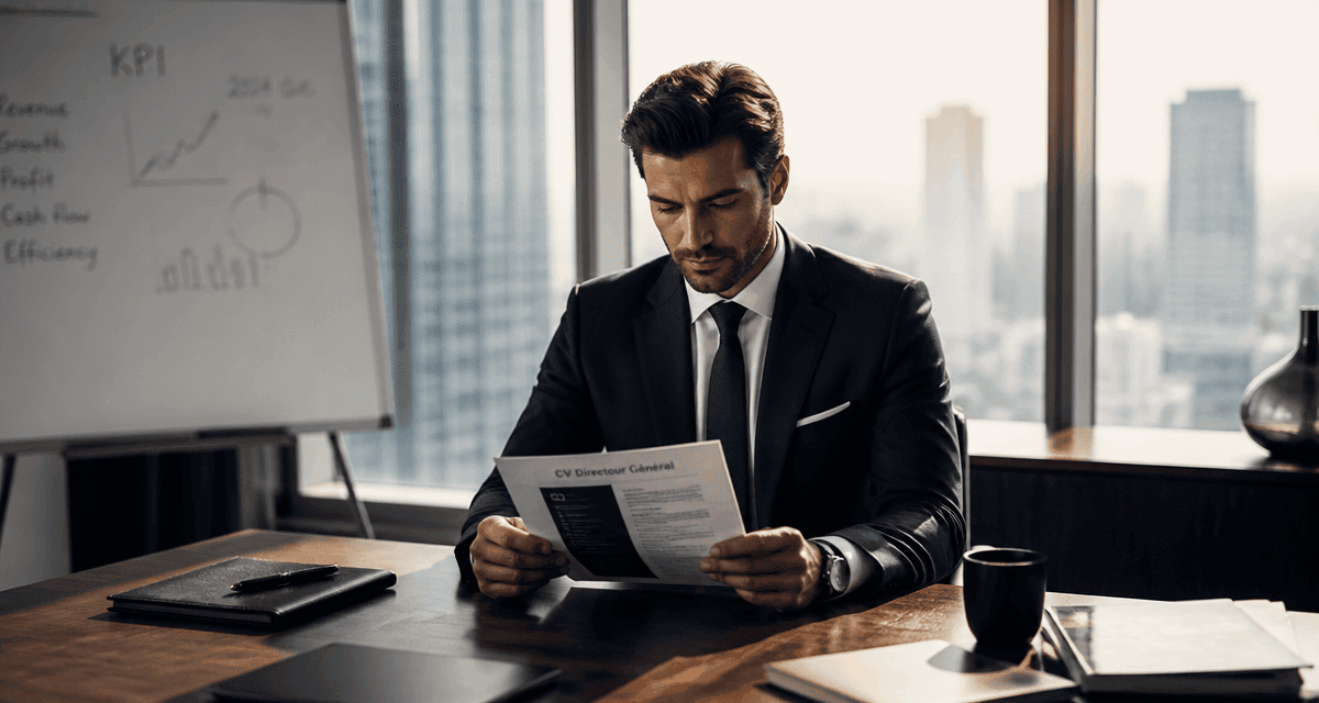cv directeur général en réunion