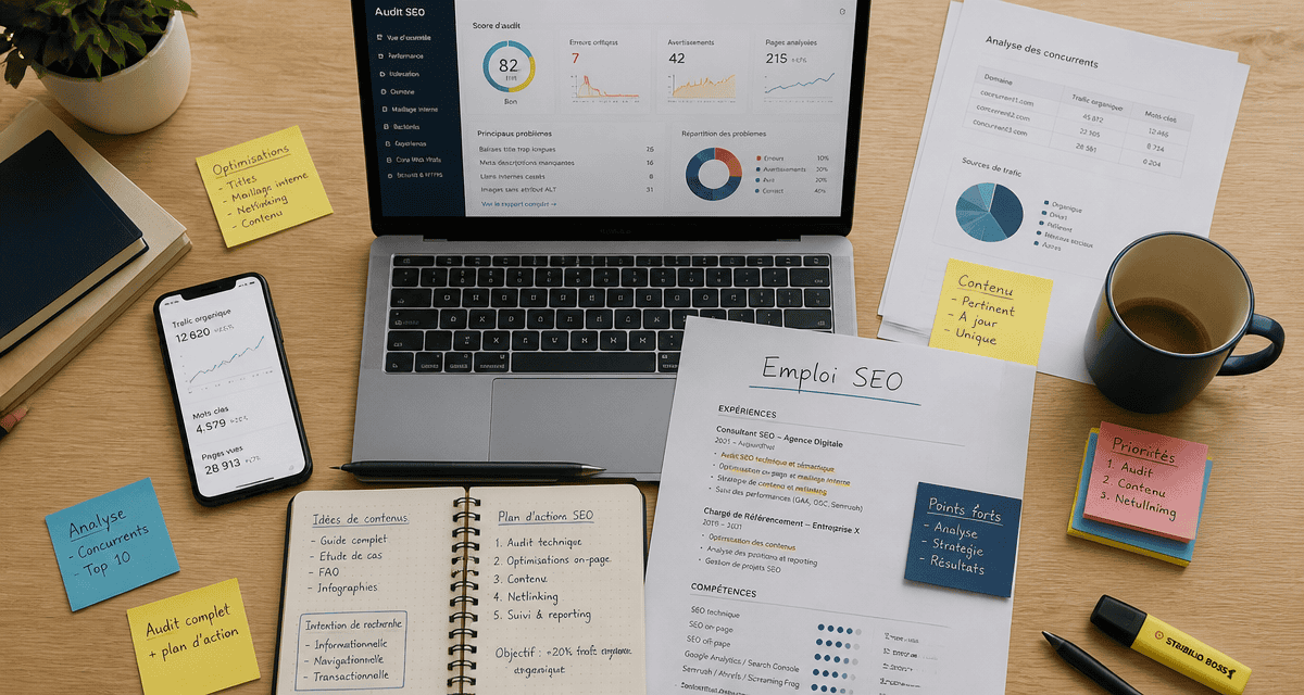 bureau emploi seo avec audit et CV