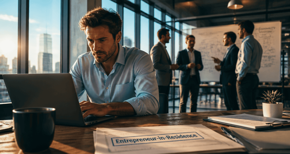 entrepreneurs-in-residence travaillant devant investisseurs