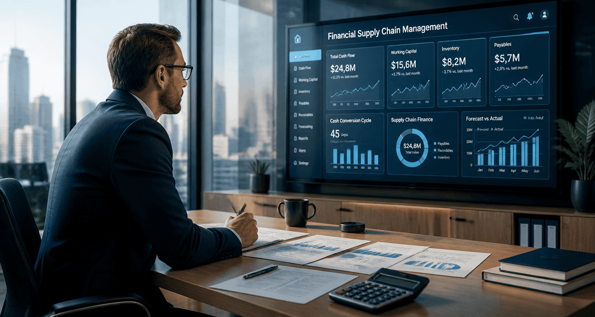 financial supply chain management tableau de bord