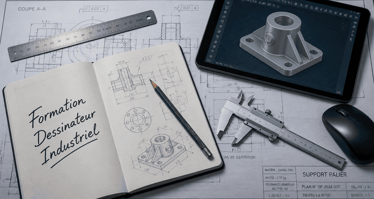 formation dessinateur industriel plan technique et outils