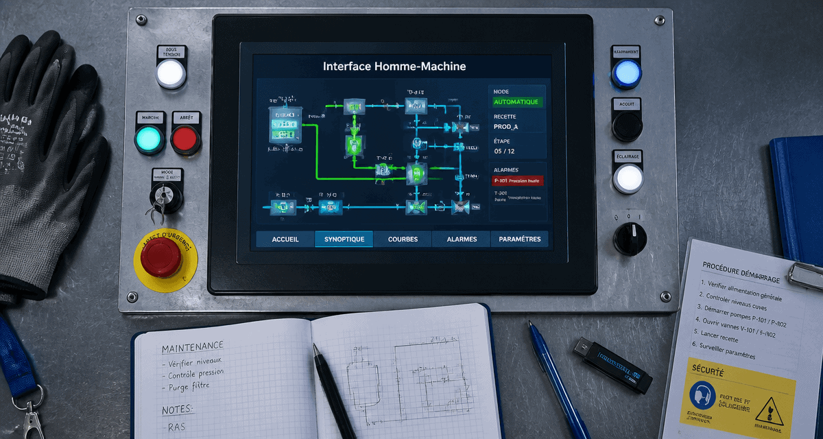interface homme machine ihm écran tactile industriel
