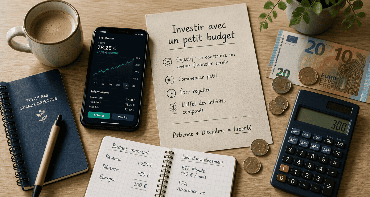 investir en bourse petit budget smartphone calculatrice euros