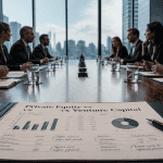 Private equity vs venture capital en salle de réunion