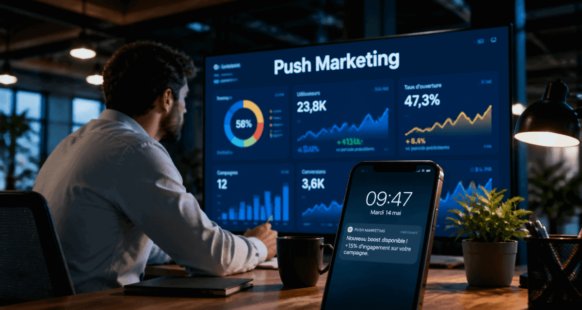 push marketing notification et tableau de bord