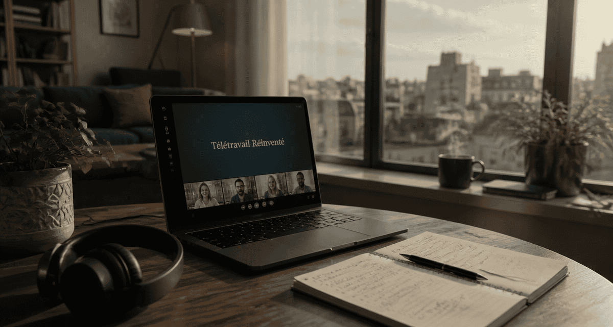 travailler en remote salon bureau moderne