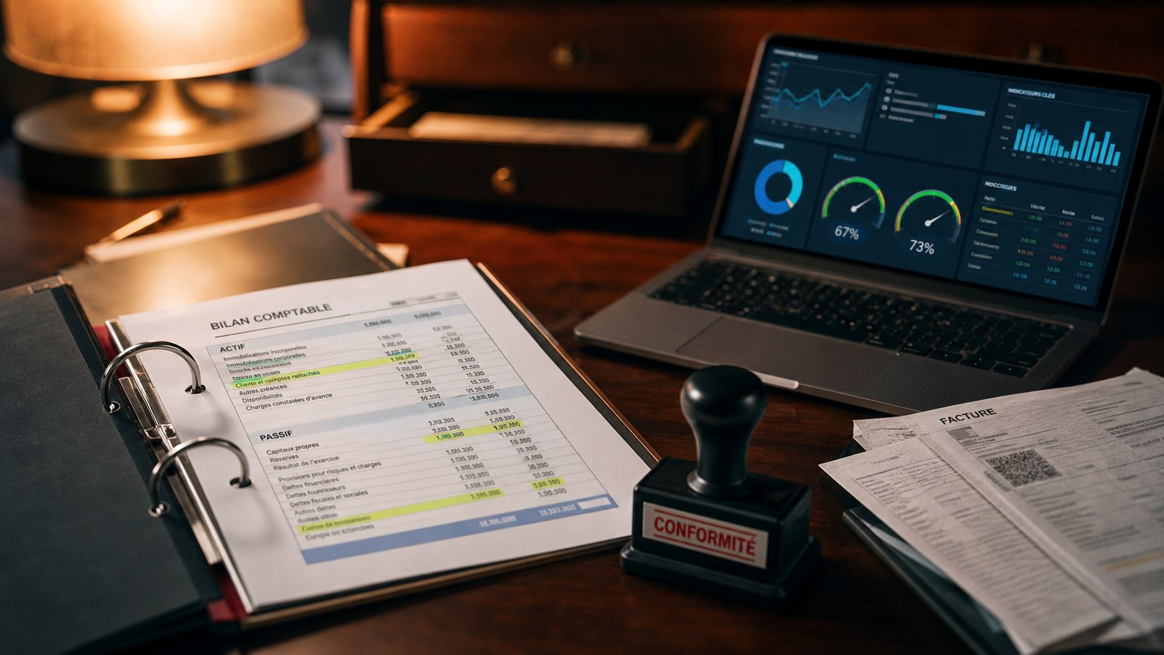Compétences comptable : bilan et conformité, tableau KPI