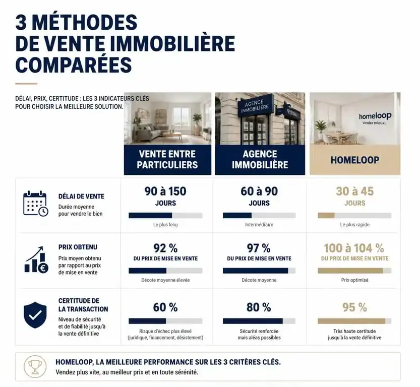 Comparatif des méthodes de vente immobilière : Homeloop redressement judiciaire et alternatives
