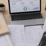 expert comptable sasu documents et ordinateur