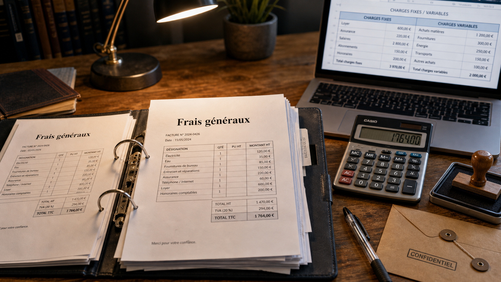 Frais généraux def : charges fixes et variables