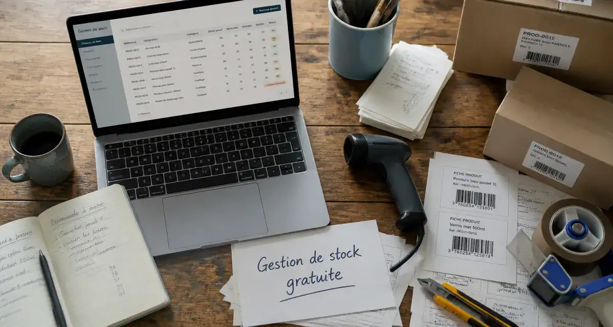 logiciel de gestion de stock gratuit sur bureau d'artisan