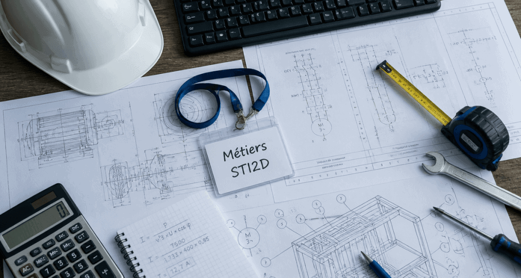métier bien payés avec bac sti2d schémas casque outils