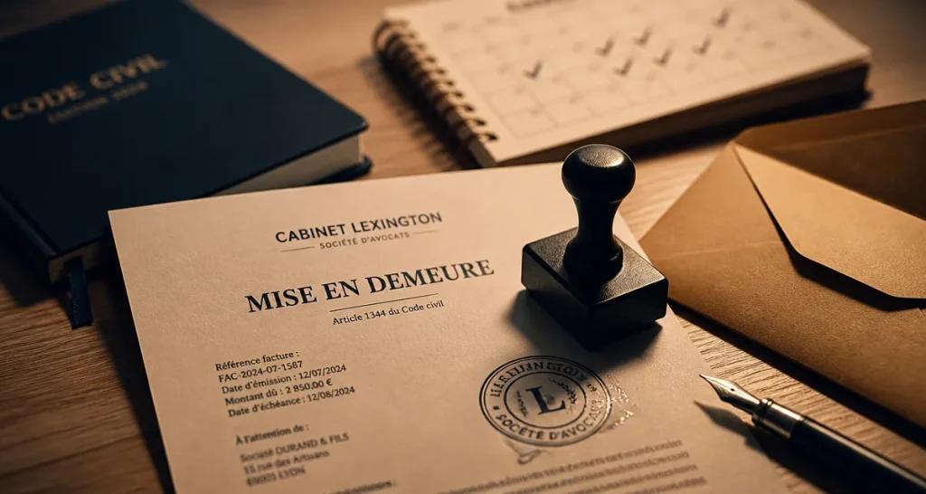 Mise en demeure facture impayée : mentions obligatoires