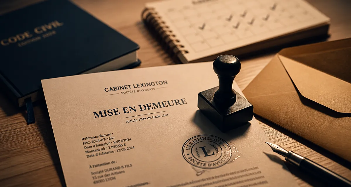 Mise en demeure facture impayée : mentions obligatoires