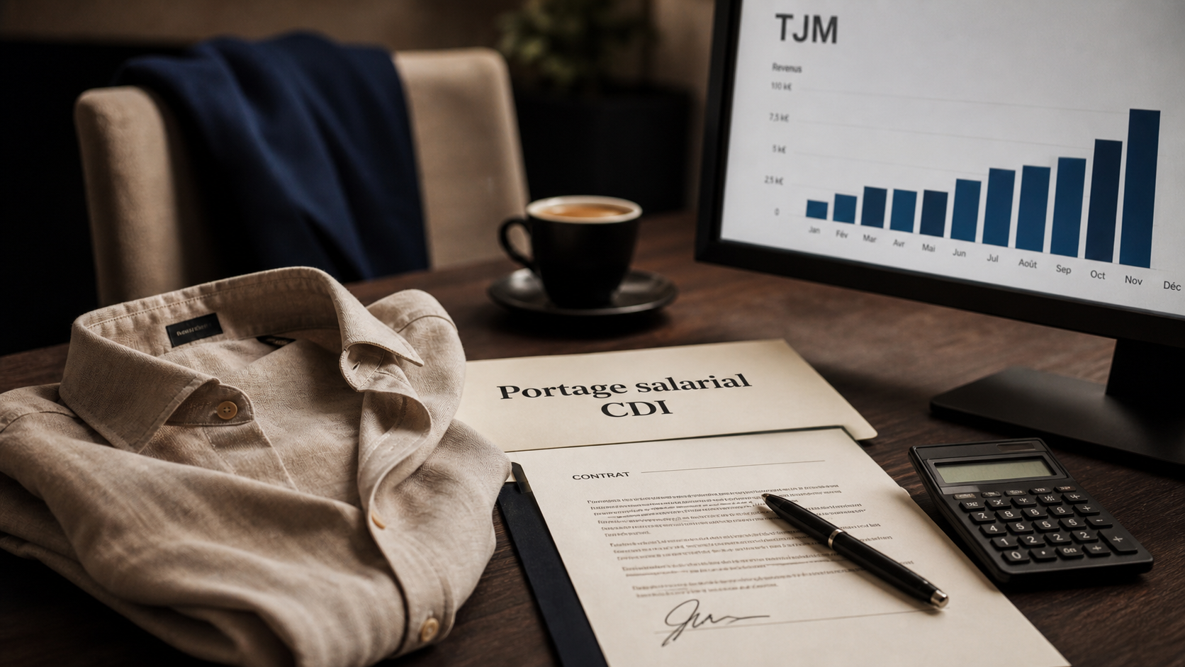 Portage salarial cdi : contrat signé, tableau TJM et calculatrice