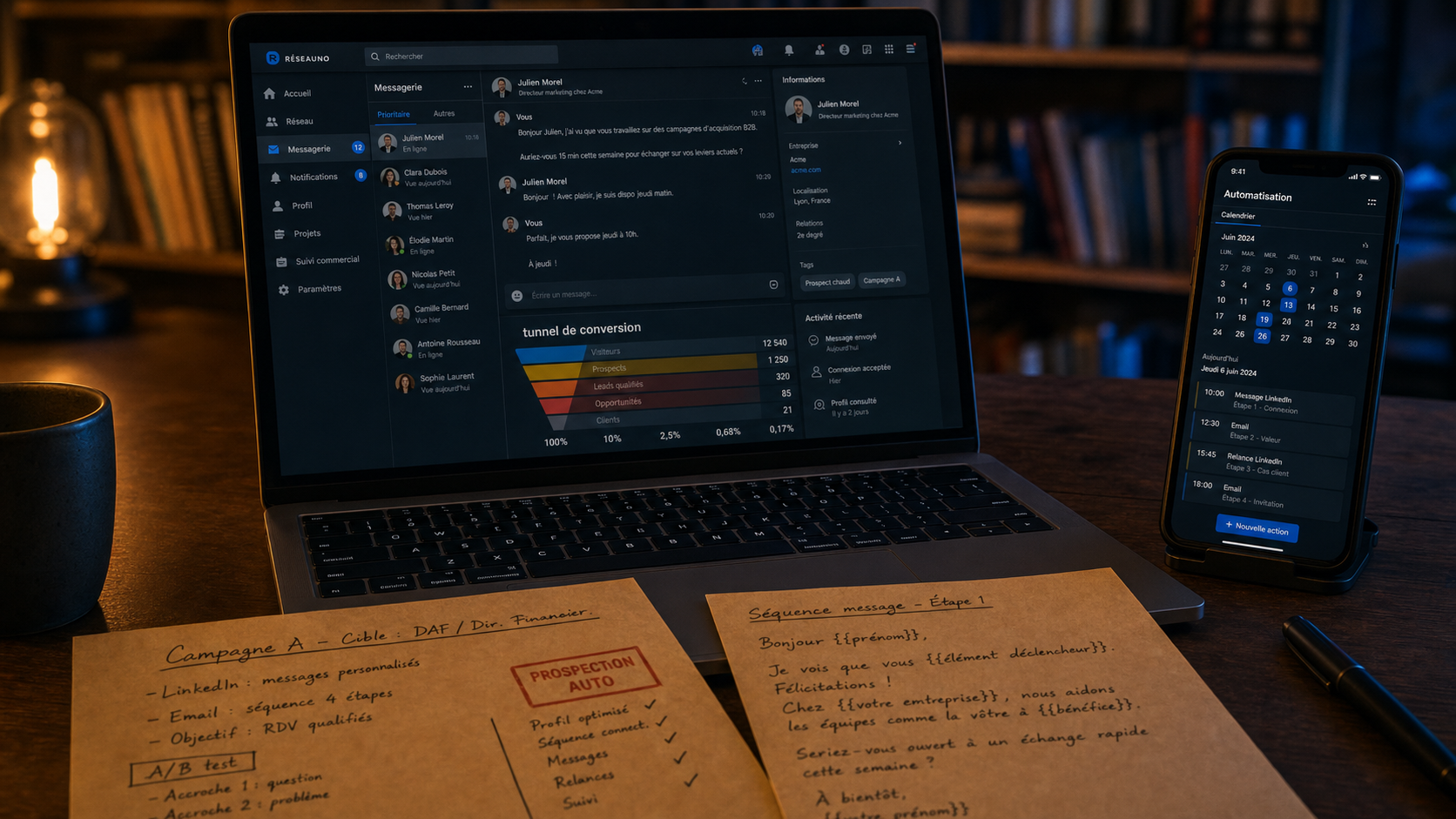 Prospection automatique linkedin : 800 invitations mensuelles