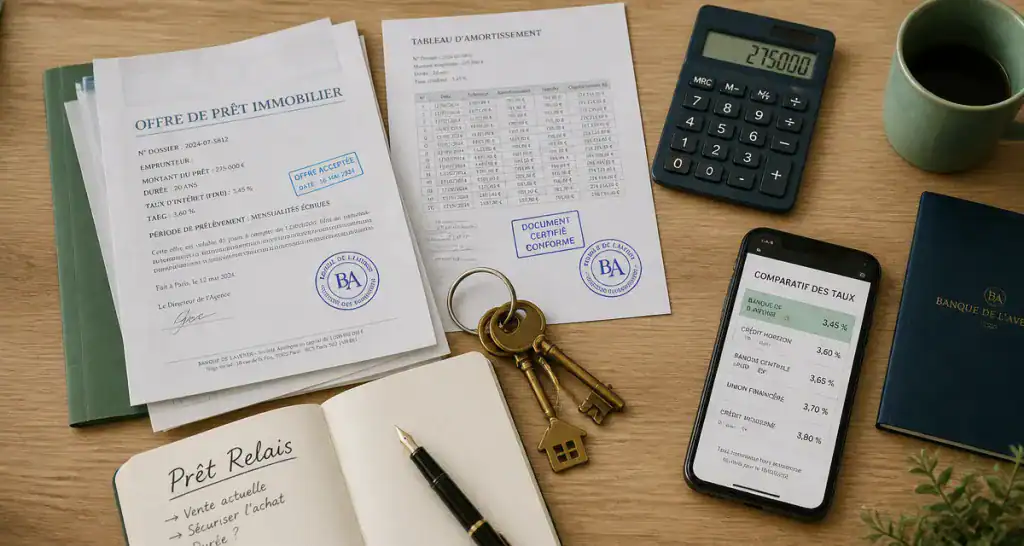 Quel est la meilleure banque pour le prêt relais, documents et comparatif