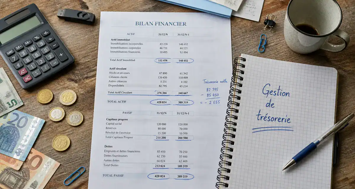 trésorerie def bilan financier entreprise