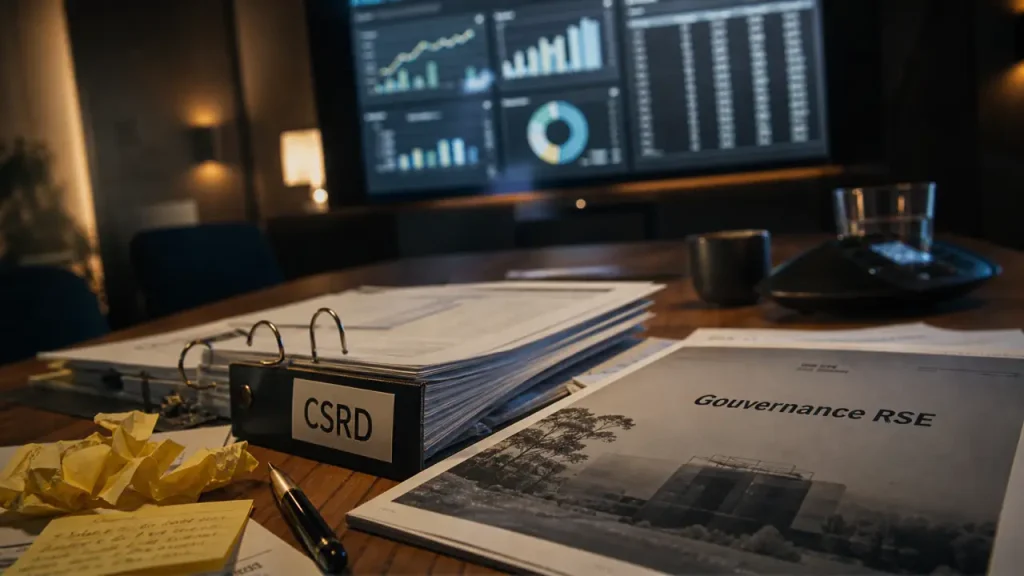 Gouvernance RSE : classeur CSRD et KPIs extra-financiers