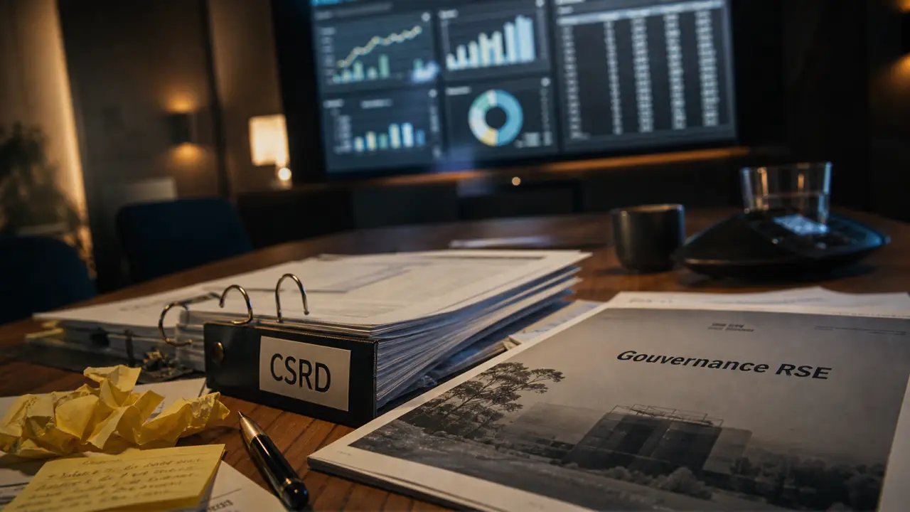 Gouvernance RSE : classeur CSRD et KPIs extra-financiers