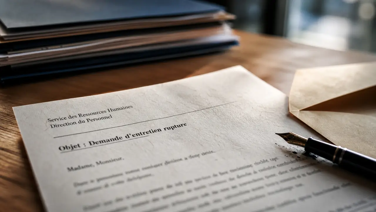 Lettre modele rupture conventionnelle : demande d’entretien