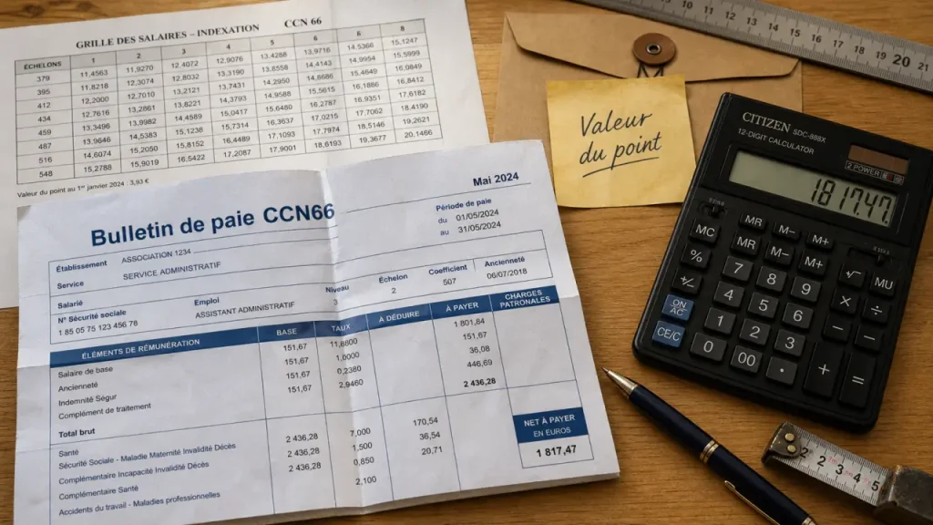 Salaire convention collective 66 : calcul et contrôle du bulletin de paie