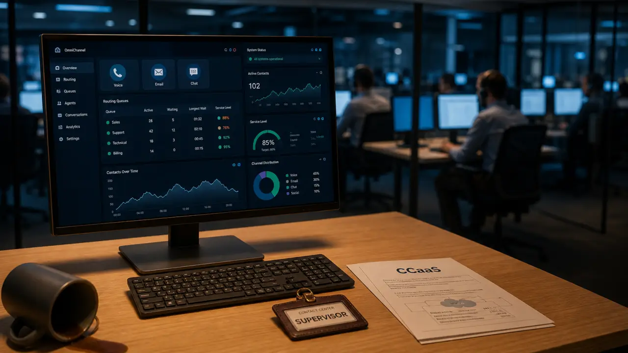 CCaaS : interface omnicanale et tableau de bord cloud