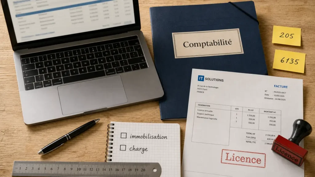 Licence informatique : 205, 6135 ou 6064 ? La bonne règle selon l’usage, la durée et la valeur