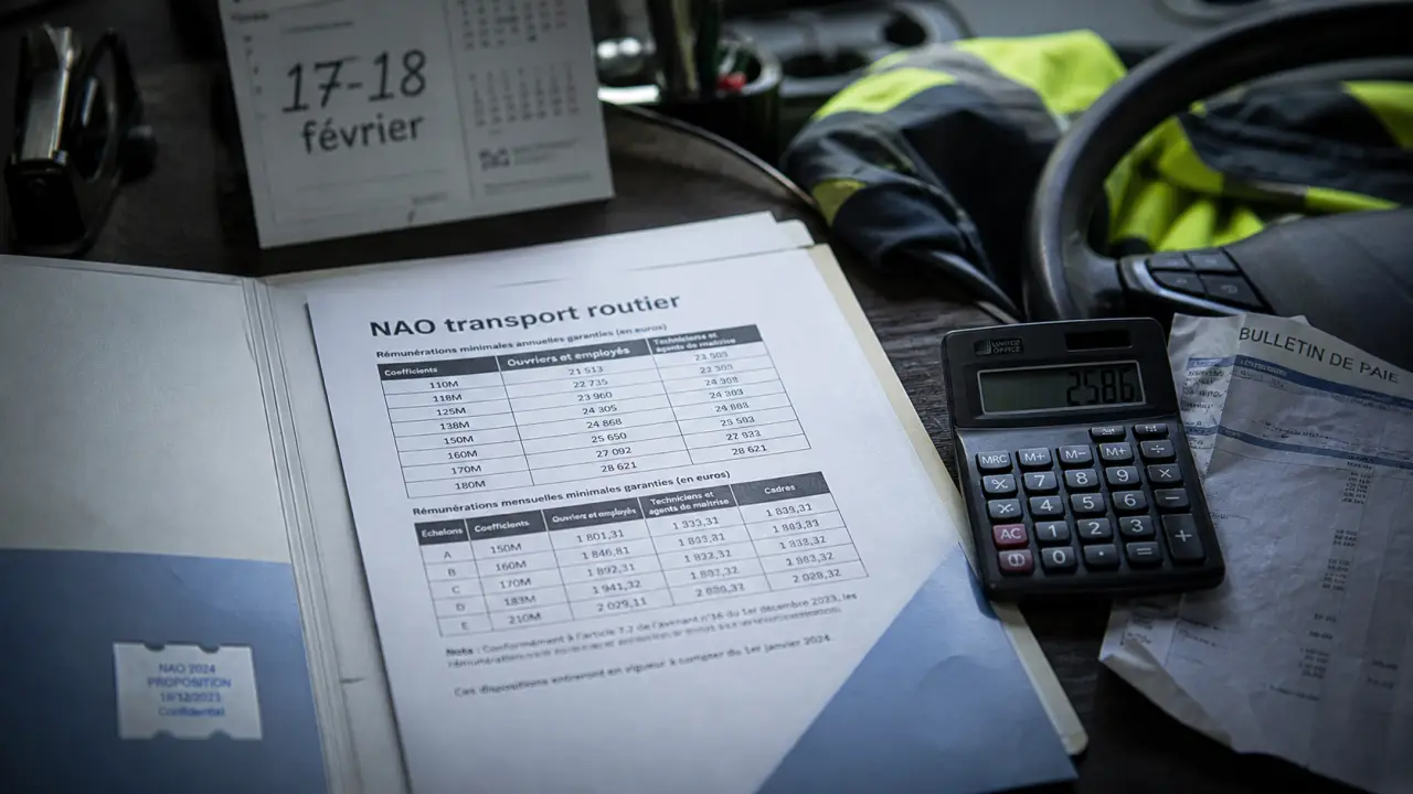 NAO transport routier : barème, calcul et impact de 0 %, 1 % et 3,5 %