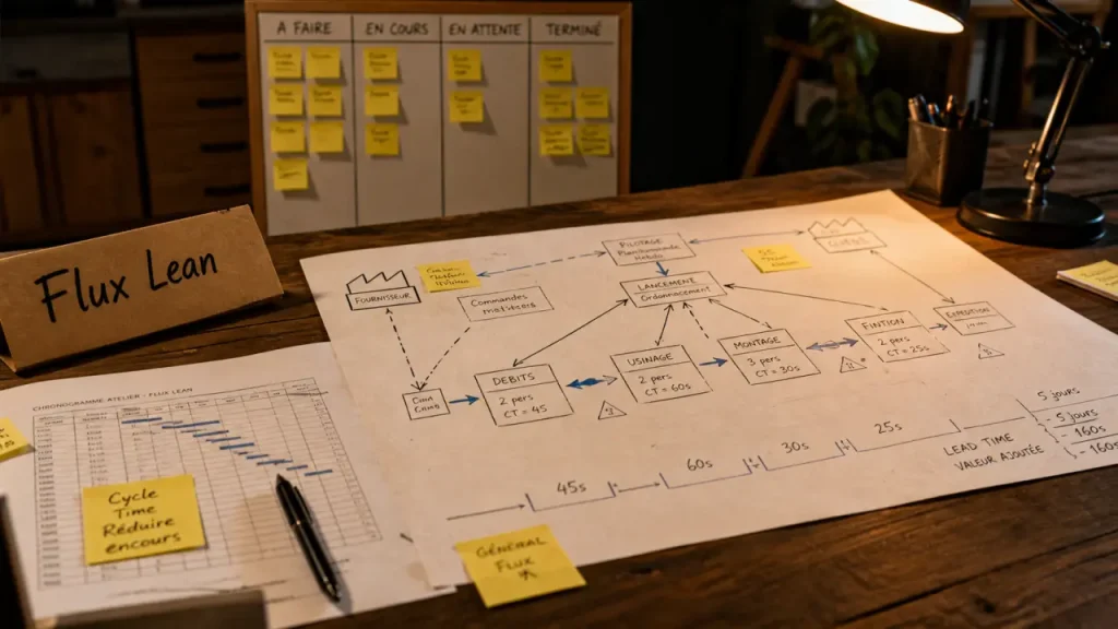 Lean management : 5 principes, 7 mudas et outils pour fluidifier le travail