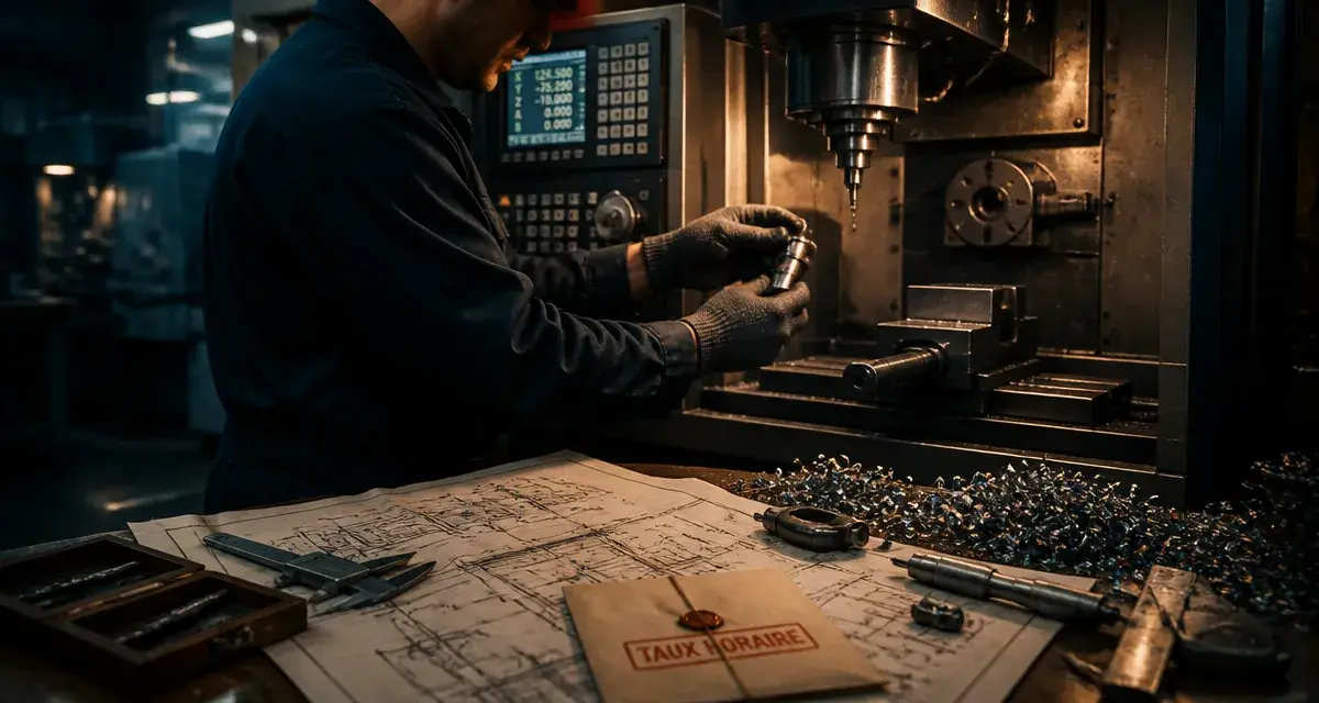 Tourneur-fraiseur ajuste une fraise CNC pour le salaire tourneur fraiseur