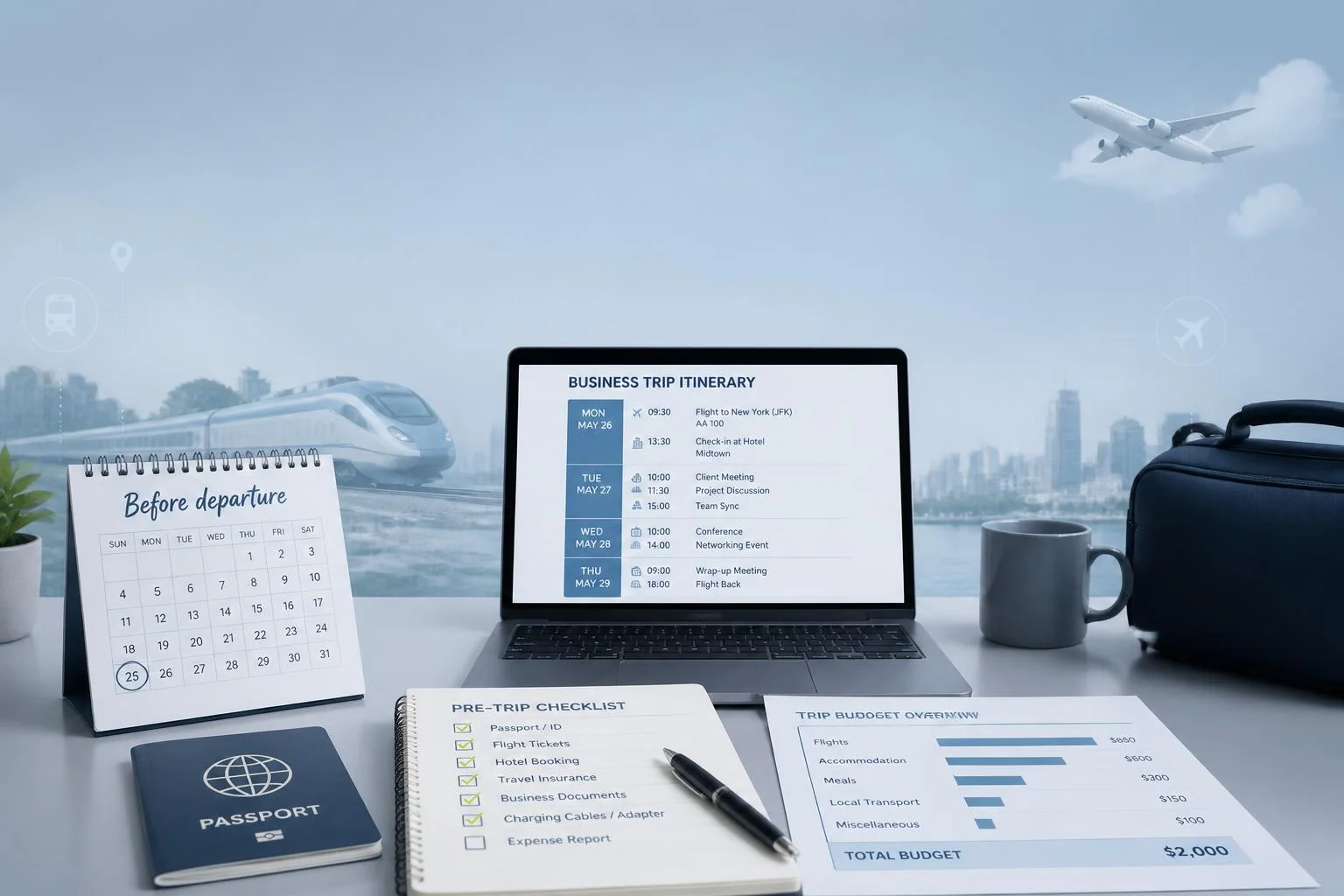 Voyage d’affaires : budget, transports et documents