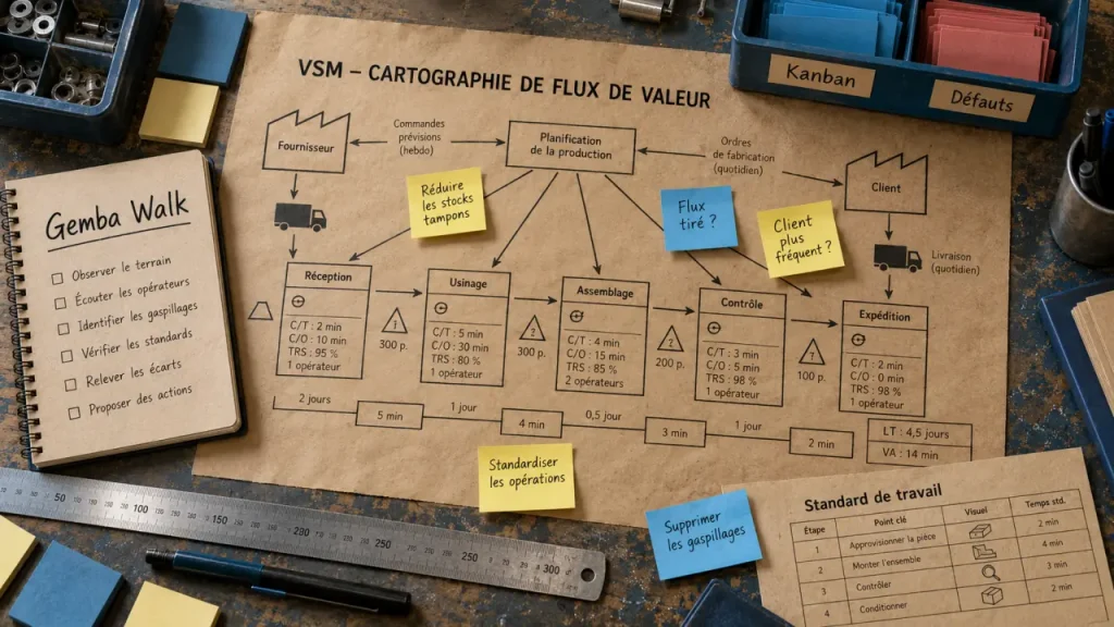 Lean management : 8 gaspillages à repérer avant de choisir Kanban, 5S ou SMED