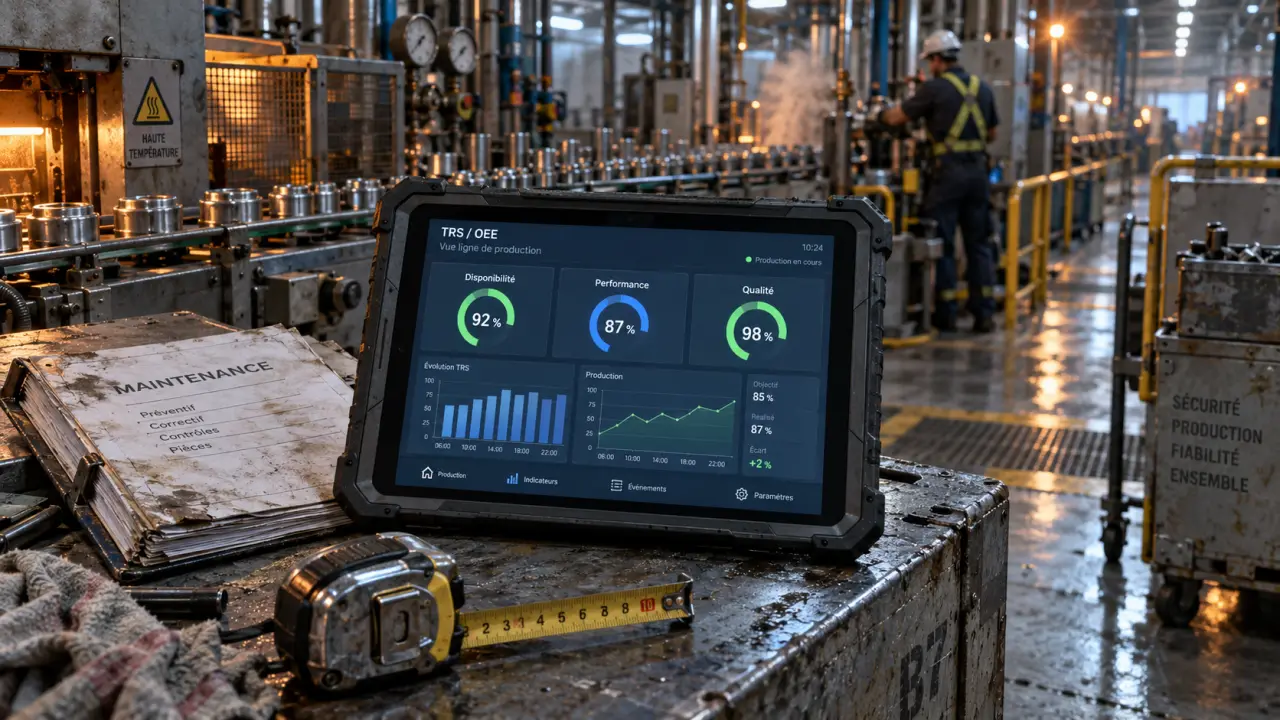 Productivité industrielle : TRS, maintenance et terrain en usine