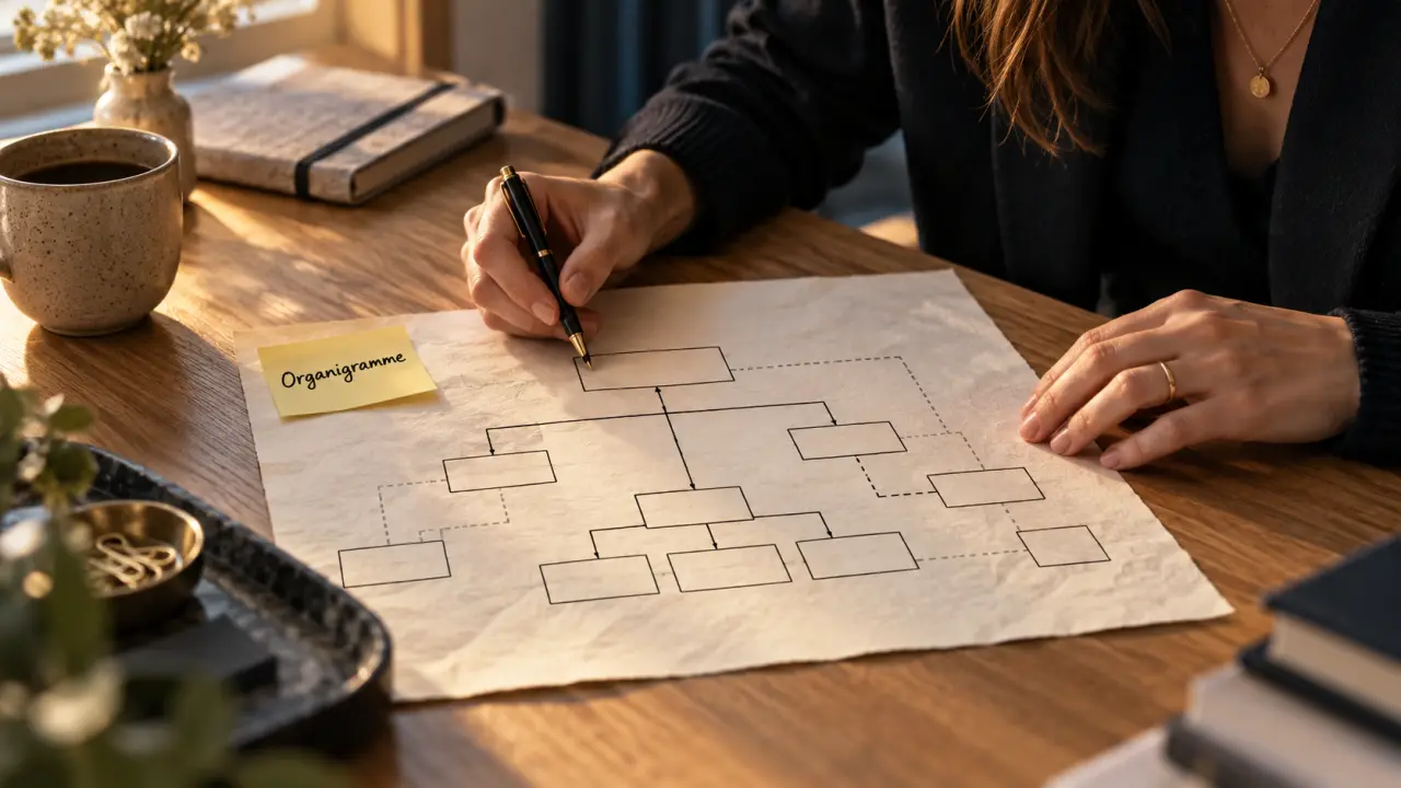 C’est quoi un organigramme : organigramme postes et liens hiérarchiques